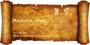 Machala Irma névjegykártya